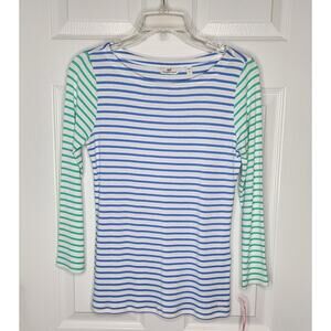 Vineyard Vines Women's Striped Simple Boatneck Tee New With Tag Small